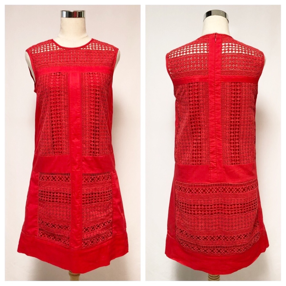 J. Crew Geo Lace Shift Dress Sz XS - Picture 4 of 12